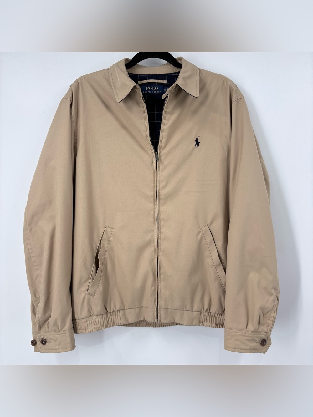 Polo Ralph Lauren Men’s Khaki Tan Bi-Swing Windbreaker Jacket